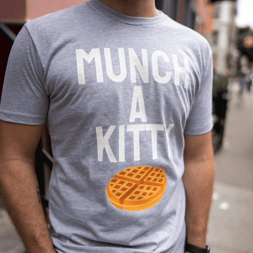 "Munch A Kitty Waffle" T-Shirt - Sugar Wood NYC