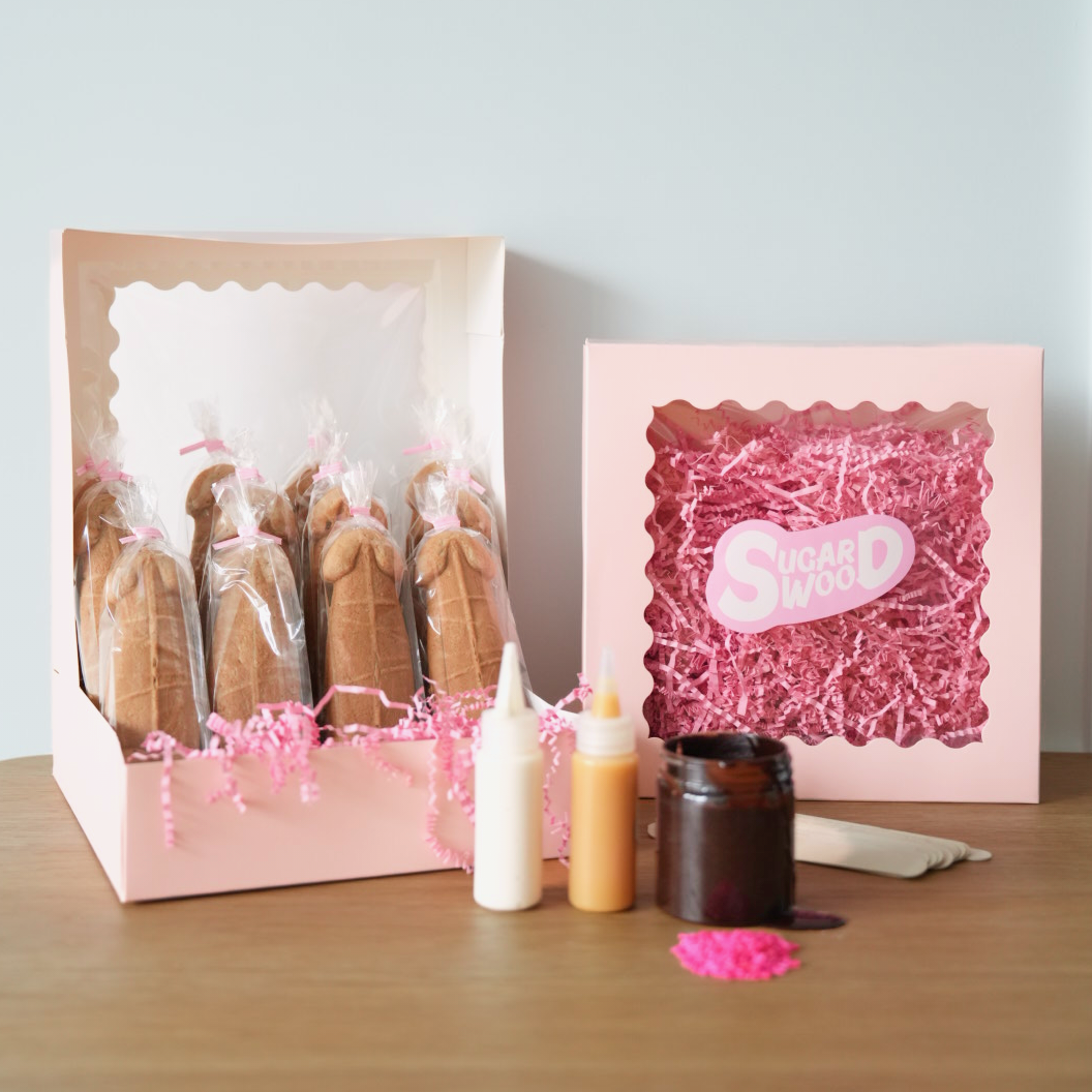 SUGAR WOOD NAUGHTY WAFFLE DIY DECORATING KITS - CUSTOMIZABLE
