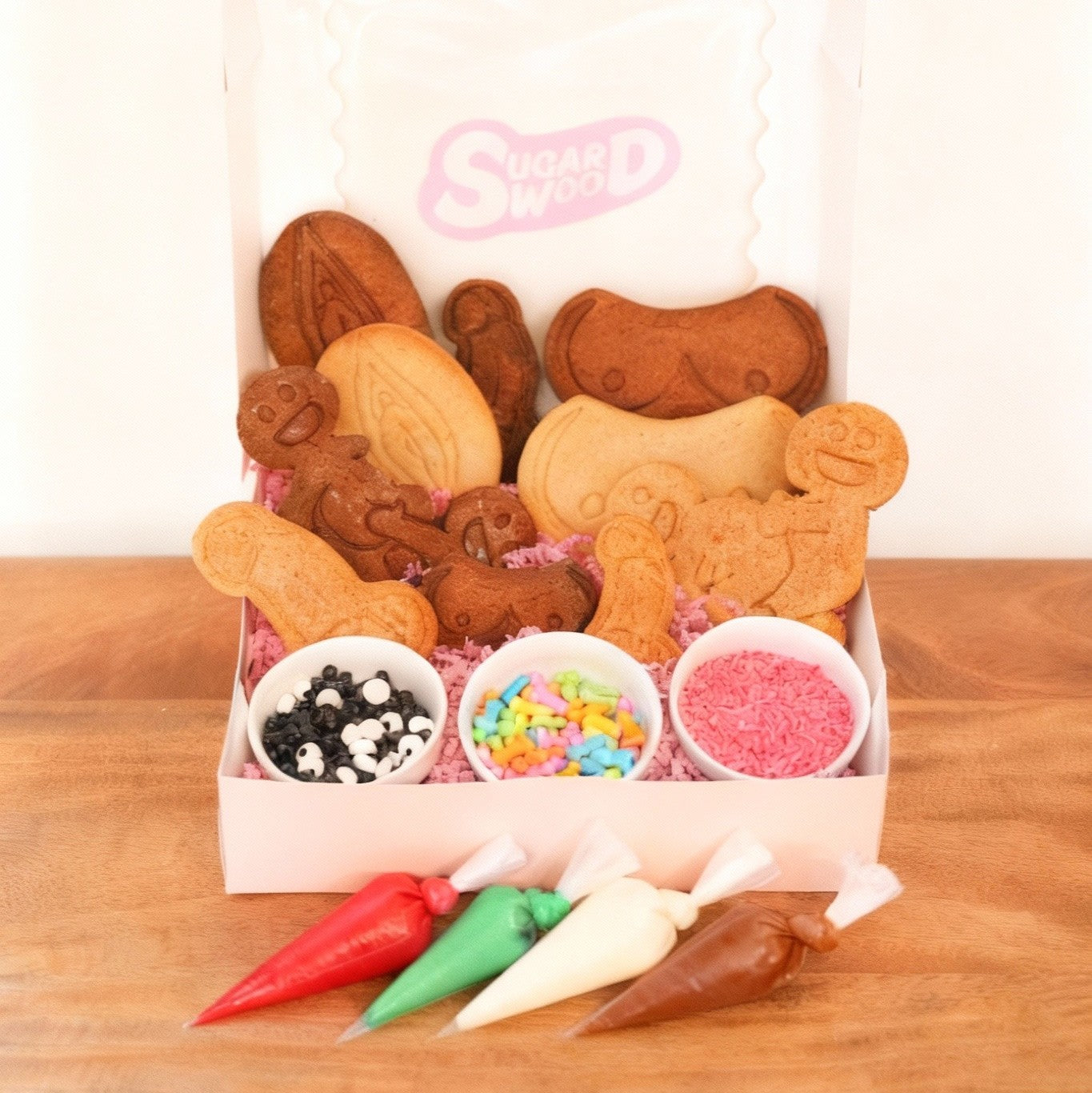 NAUGHTY HOLIDAY COOKIE DIY DECORATING KITS by Sugar Wood