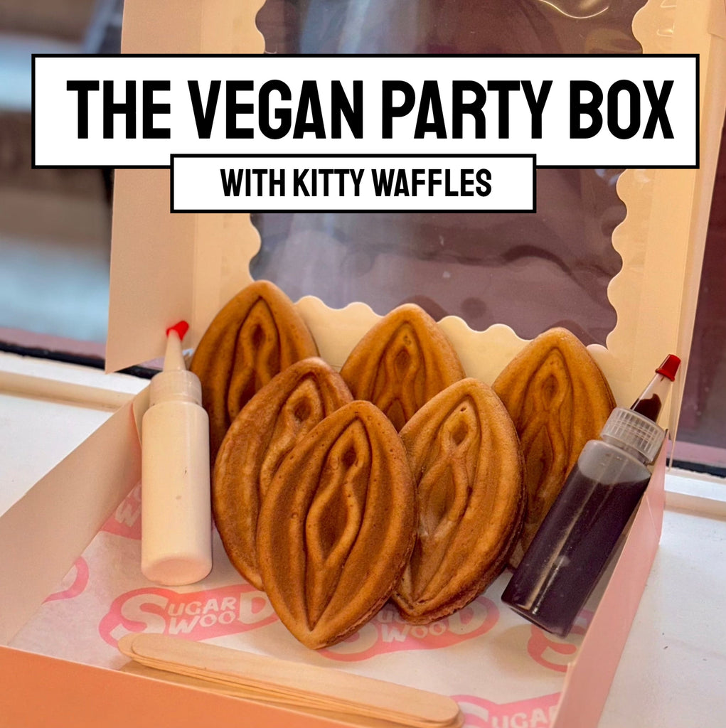 The Vegan Party Box - 6 Naughty Waffles + 2 Signature Sauces